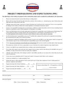 Project Preparedness & Expectations