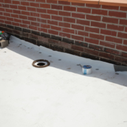 Tapered Drain at a Streamwood, IL Flat Roof Replacement